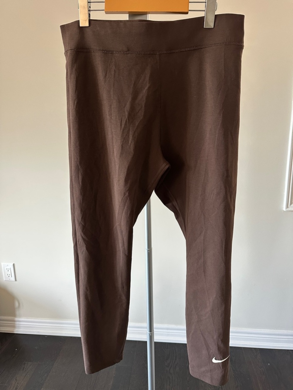Nike Brown Leggings with White Swoosh